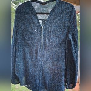 GNW Women's Top Blue Pattern Size Large